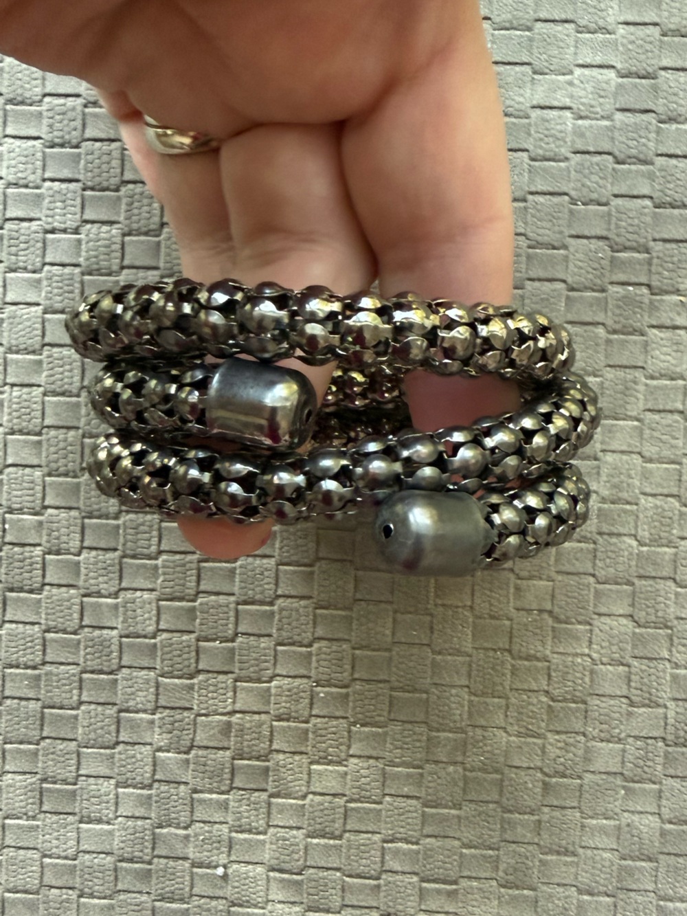 Gunmetal Wrap snake Coil Bracelet